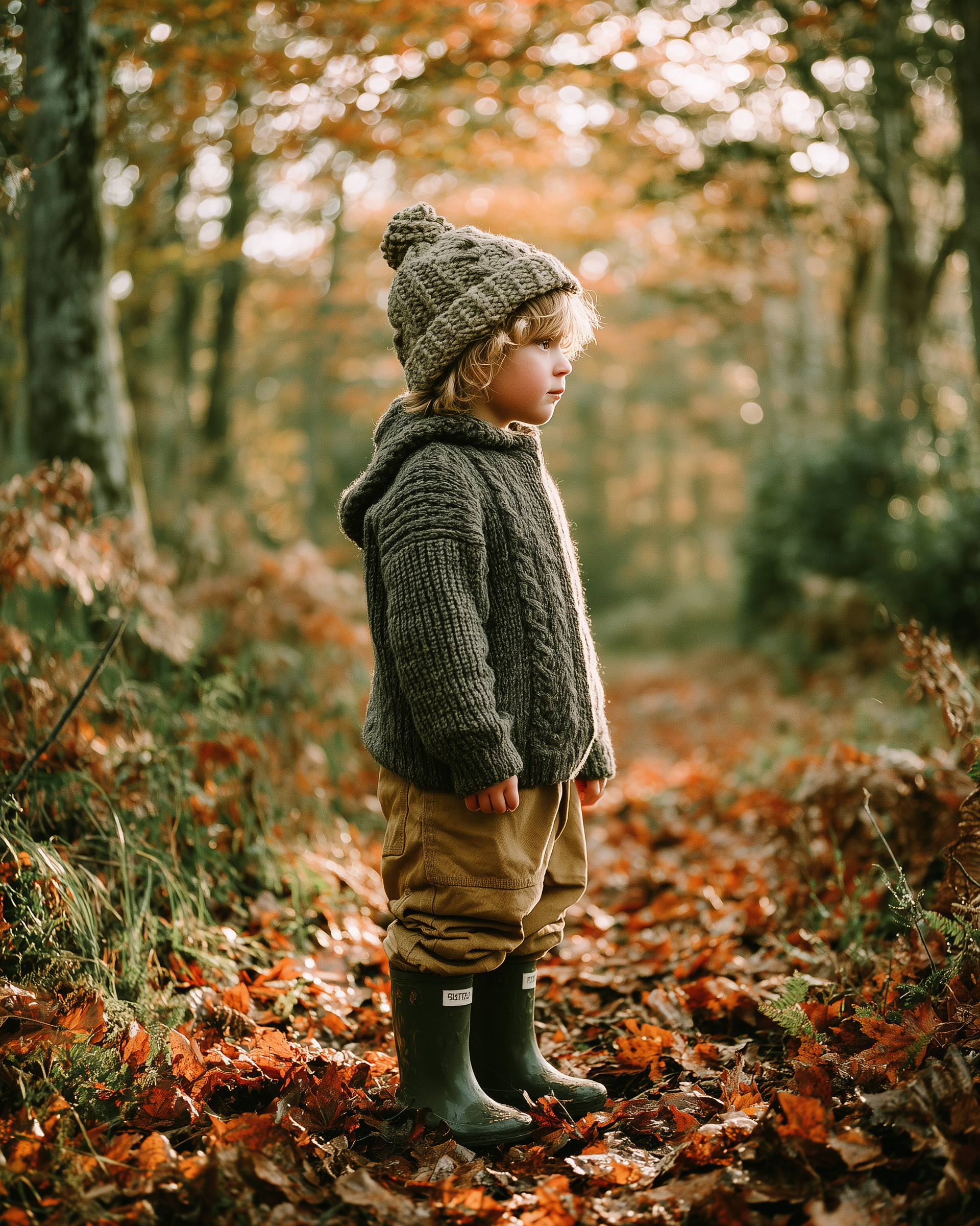 Herbstausstattung — Wollunterwäsche, wasserdichte Jacke, Mütze und Handschuhe