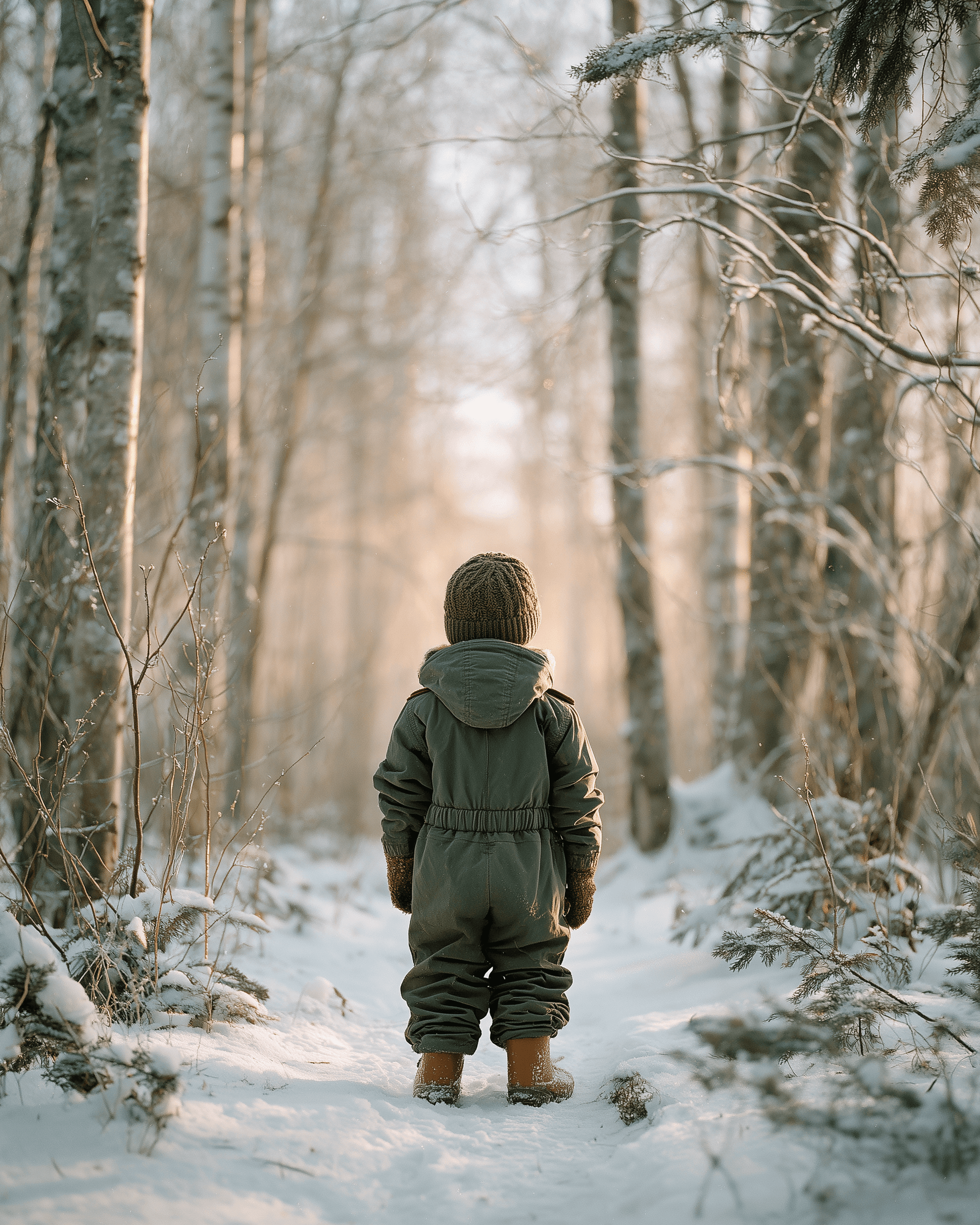 Winterausstattung — Merino-Basisschicht, Fleece, gefütterter Schneeanzug und warme Handschuhe