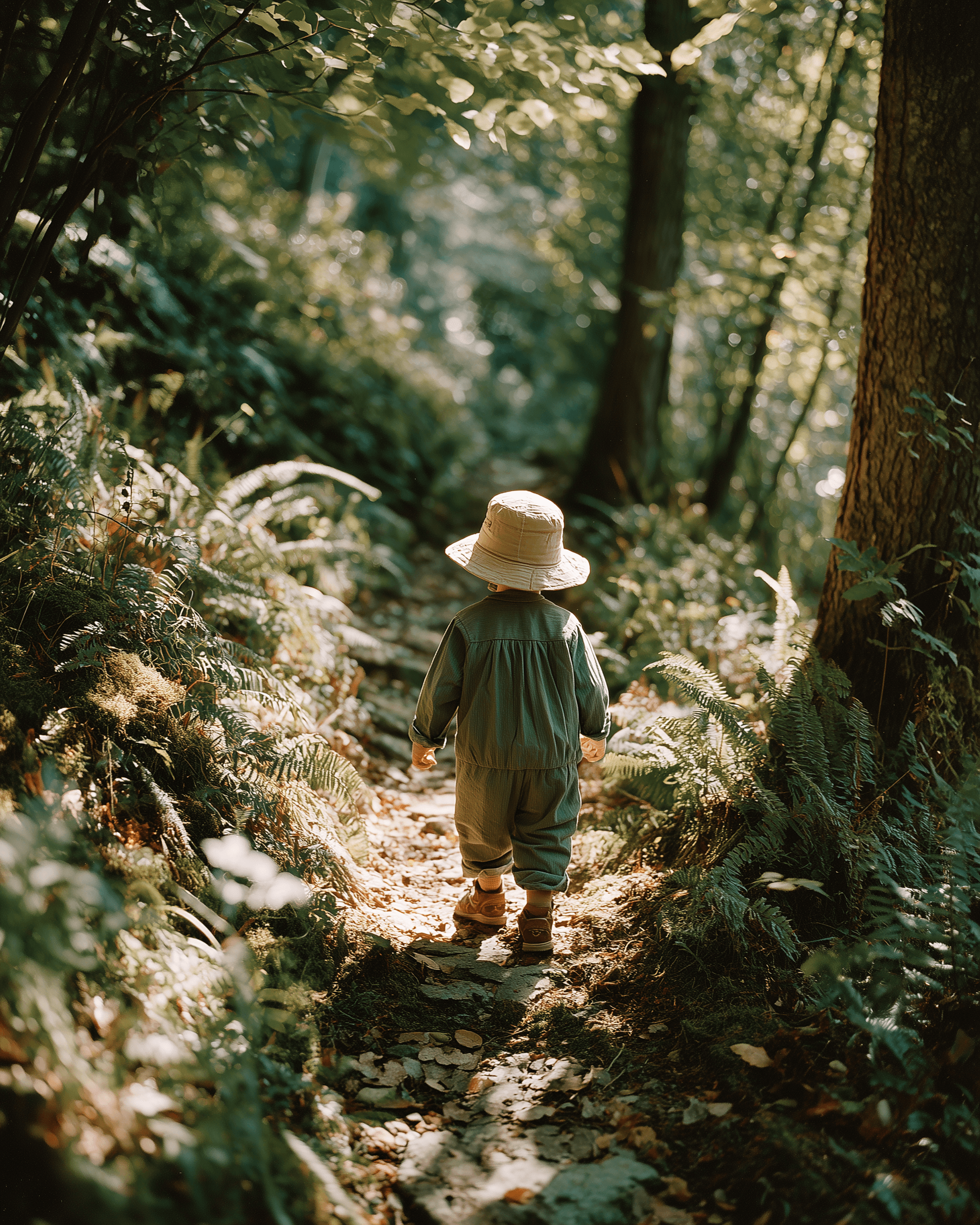 Summer outfit — long sleeves and trousers (for ticks), closed shoes and a sun hat